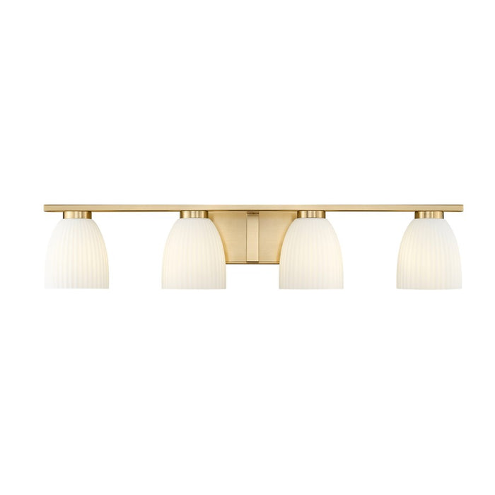 Z-Lite Naya 4 Light Vanity, Modern Gold/Matte Opal