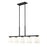 Z-Lite Naya 5 Light Linear Chandelier, Matte Black/Matte Opal - 7518-5L-MB