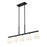 Z-Lite Naya 5 Light Linear Chandelier, Matte Black/Matte Opal