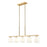 Z-Lite Naya 5 Light Linear Chandelier, Modern Gold/Matte Opal - 7518-5L-MGLD