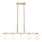 Z-Lite Naya 5 Light Linear Chandelier, Modern Gold/Matte Opal