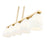 Z-Lite Naya 5 Light Linear Chandelier, Modern Gold/Matte Opal