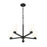 Z-Lite Naya 5 Light Chandelier, Matte Black/Matte Opal