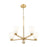 Z-Lite Naya 5 Light Chandelier, Modern Gold/Matte Opal