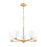 Z-Lite Naya 5 Light Chandelier, Modern Gold/Matte Opal