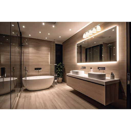 Z-Lite Naya 5 Light Vanity, Chrome/Matte Opal