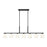 Z-Lite Naya 7 Light Linear Chandelier, Matte Black/Matte Opal