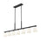 Z-Lite Naya 7 Light Linear Chandelier, Matte Black/Matte Opal