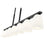 Z-Lite Naya 7 Light Linear Chandelier, Matte Black/Matte Opal