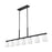 Z-Lite Naya 7 Light Linear Chandelier, Matte Black/Matte Opal