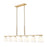 Z-Lite Naya 7 Light Linear Chandelier, Modern Gold/Matte Opal - 7518-7L-MGLD
