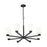 Z-Lite Naya 8 Light Chandelier, Matte Black/Matte Opal
