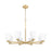 Z-Lite Naya 8 Light Chandelier, Modern Gold/Matte Opal