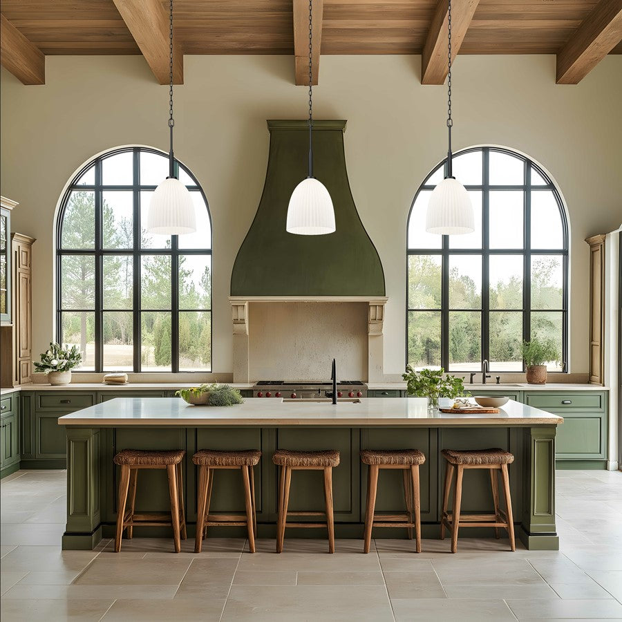 Z-Lite Naya 1 Light 11" Pendant, Matte Black/Matte Opal