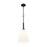 Z-Lite Naya 1 Light 11" Pendant, Matte Black/Matte Opal