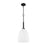 Z-Lite Naya 1 Light 11" Pendant, Matte Black/Matte Opal