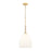 Z-Lite Naya 1 Light 11" Pendant, Modern Gold/Matte Opal - 7518P11-MGLD