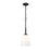 Z-Lite Naya 1 Light 8" Pendant, Matte Black/Matte Opal - 7518P8-MB