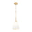 Z-Lite Naya 1 Light 8" Pendant, Modern Gold/Matte Opal