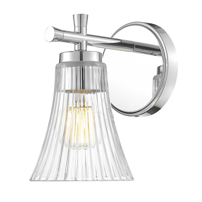 Z-Lite Belle 1 Light Wall Sconce, Chrome/Clear - 7519-1S-CH
