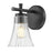 Z-Lite Belle 1 Light Wall Sconce, Matte Black/Clear - 7519-1S-MB