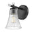 Z-Lite Belle 1 Light Wall Sconce, Matte Black/Clear