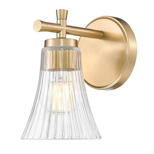 Z-Lite Belle 1 Light Wall Sconce, Modern Gold/Clear - 7519-1S-MGLD