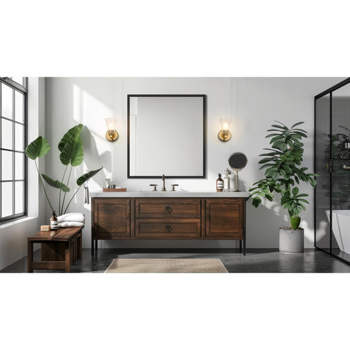 Z-Lite Belle 1 Light Wall Sconce, Modern Gold/Clear