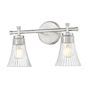 Z-Lite Belle 2 Light Vanity, Brushed Nickel/Clear - 7519-2V-BN
