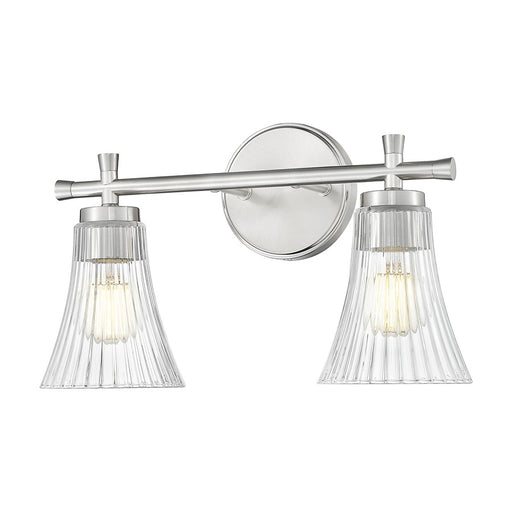 Z-Lite Belle 2 Light Vanity, Brushed Nickel/Clear - 7519-2V-BN