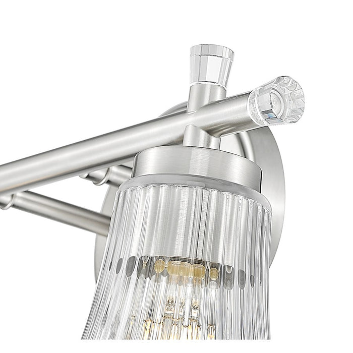 Z-Lite Belle 2 Light Vanity, Brushed Nickel/Clear