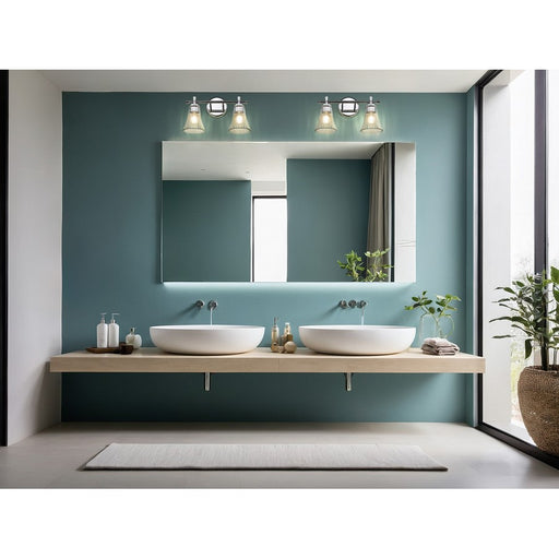 Z-Lite Belle 2 Light Vanity, Chrome/Clear