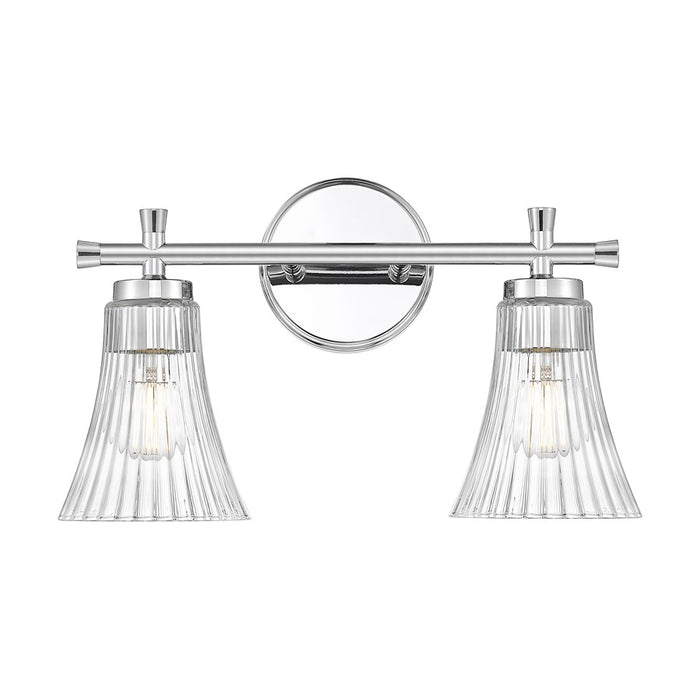 Z-Lite Belle 2 Light Vanity, Chrome/Clear