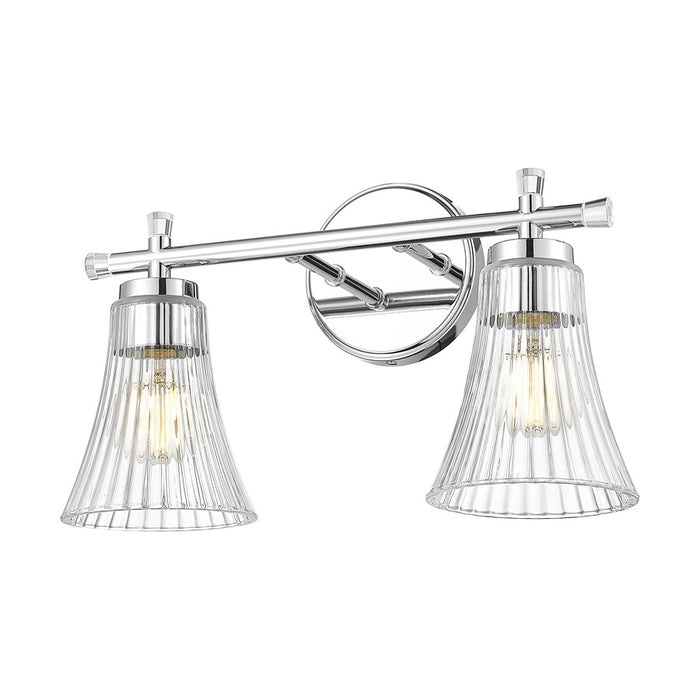 Z-Lite Belle 2 Light Vanity, Chrome/Clear