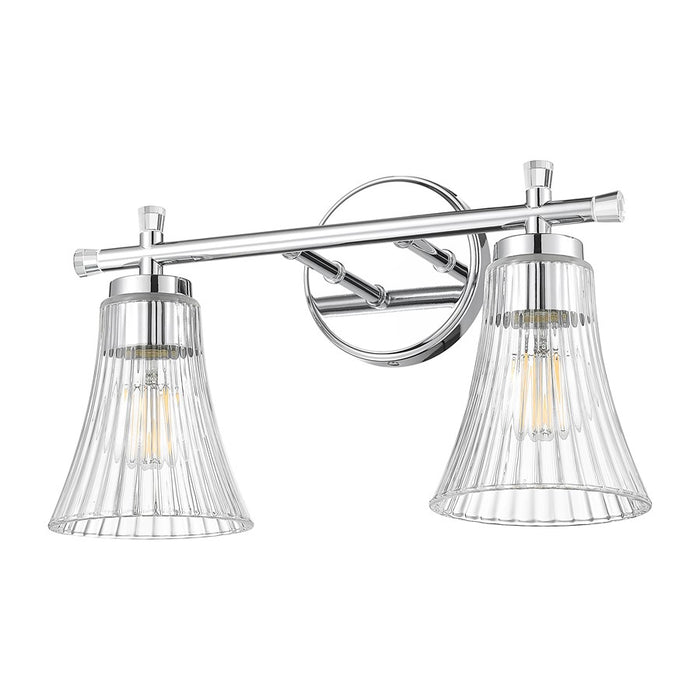 Z-Lite Belle 2 Light Vanity, Chrome/Clear