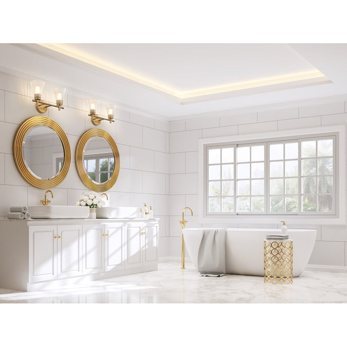 Z-Lite Belle 2 Light Vanity, Modern Gold/Clear