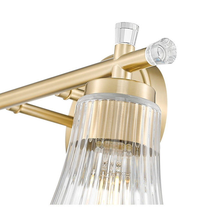 Z-Lite Belle 2 Light Vanity, Modern Gold/Clear