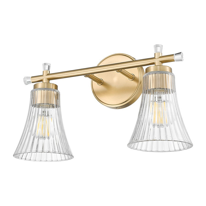 Z-Lite Belle 2 Light Vanity, Modern Gold/Clear