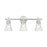 Z-Lite Belle 3 Light Vanity, Brushed Nickel/Clear