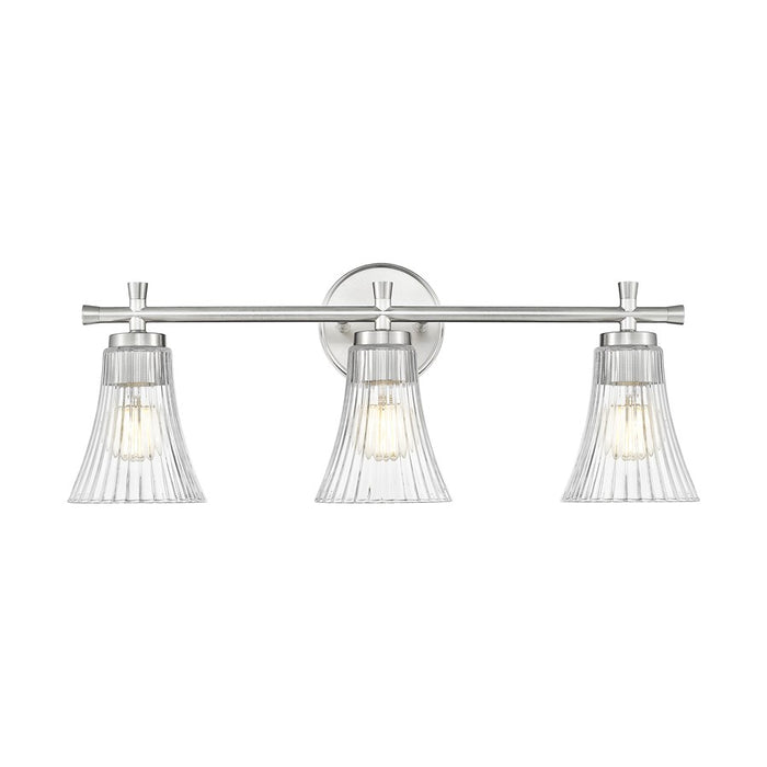 Z-Lite Belle 3 Light Vanity, Brushed Nickel/Clear