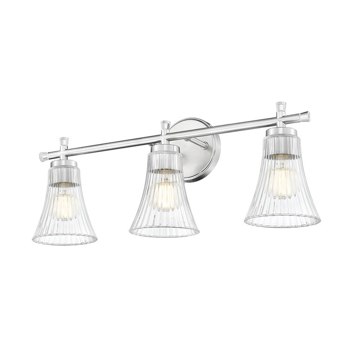 Z-Lite Belle 3 Light Vanity, Brushed Nickel/Clear