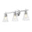 Z-Lite Belle 3 Light Vanity, Chrome/Clear