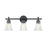 Z-Lite Belle 3 Light Vanity, Matte Black/Clear