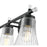 Z-Lite Belle 3 Light Vanity, Matte Black/Clear