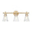 Z-Lite Belle 3 Light Vanity, Modern Gold/Clear