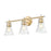 Z-Lite Belle 3 Light Vanity, Modern Gold/Clear