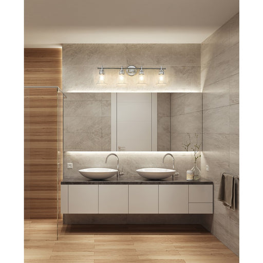 Z-Lite Belle 4 Light Vanity, Brushed Nickel/Clear