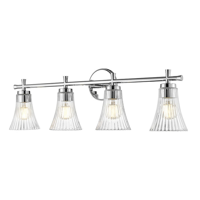 Z-Lite Belle 4 Light Vanity, Chrome/Clear - 7519-4V-CH