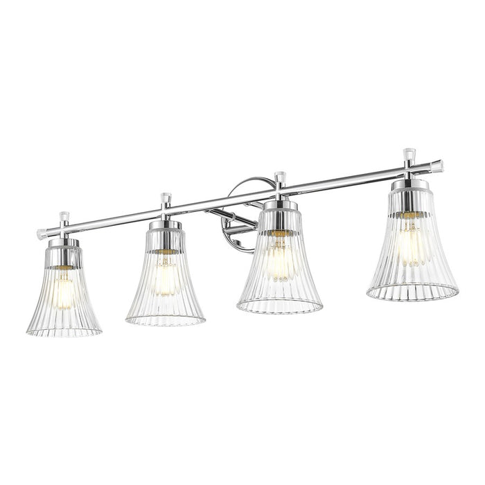 Z-Lite Belle 4 Light Vanity, Chrome/Clear