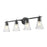 Z-Lite Belle 4 Light Vanity, Matte Black/Clear